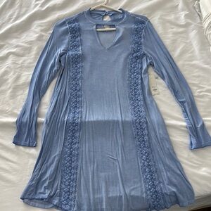 Light Blue Long Sleeve Dress